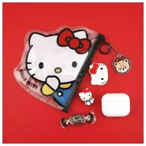 산리오 투명 플랫 파우치 헬로키티