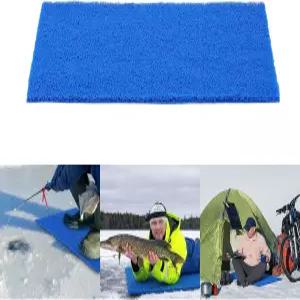 티니데야 겨울 얼음 낚시 바닥 매트 16 x 24 인치 방수 장비 텐트 카펫 내부/외부 미끄럼 방지 캠핑 야외