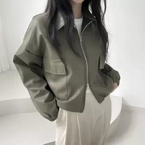 여성 3컬러 크롭 레더자켓 투웨이 집업점퍼 봄 가을 (HSJ-WFHGD8H)