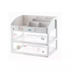 메이크업 케이스 2단 B 1set 헤어 관리 소품 정리화장품진열장 화서랍 정리함 화선반 박스 장비 트레이 정