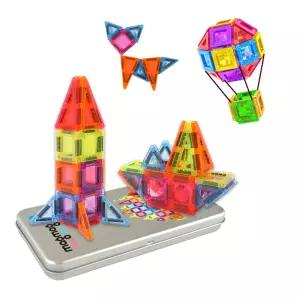 [젠토이] 마그마그 맥 타일즈 미니 자석 블럭 36p / 틴 케이스 맑은 색감