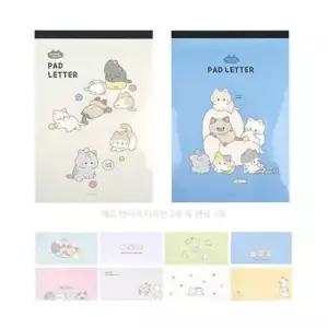[문구] 귀여운 편지쓰기 세트 패드 가족 편지지 특가