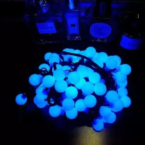 LED앵두전구 100구 검정선 청색 점멸전원코드포함와이어띠 LED LED트리 LED조명 가랜드 가렌드 트리용