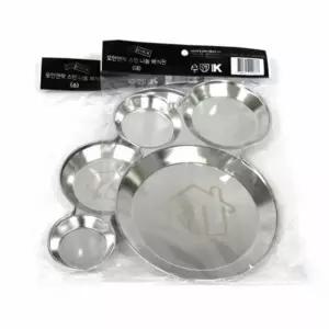 스텐 원형 나눔 접시 대 마른안주 반찬찬기 마른그릇마른안주 견과류 과자 마른