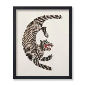포스터 마스터 빈티지 호랑이 - 레트로 일본 프린트 미술 남성, 여성, 수의사, 동물 애호가를 위한 선물 사무실, 침실, 보육원을 미니멀 데코 8x10 액자 없는 벽 아트