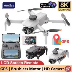 새로운 L106-1 MAX GPS 8K 카메라 LCD 화면 원격 드론 브러시리스 모터 2.4Ghz 5G Wifi 연결 휴대용 미니 R