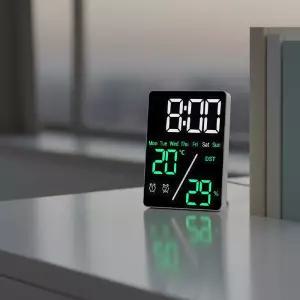 LED 디지털 시계 알람 탁상 온습도계 온도 표시 타이머 스톱워치 온도계