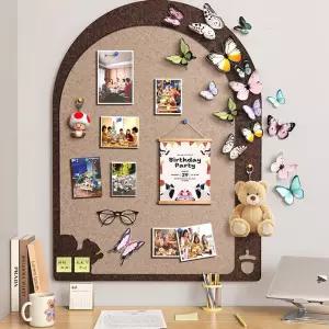 아치형 펠트보드 대형 메모 게시판 알림 현황판 사무실 자유 꾸미기 회사 학원 현황 화이트 홍보 보드 사진