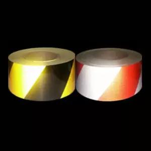 일반사선 테이프 50mm x 45.7M 기본형 필름고휘도 차량용 야광 안전 반사판 시트지 스티커 프리즘 다용도