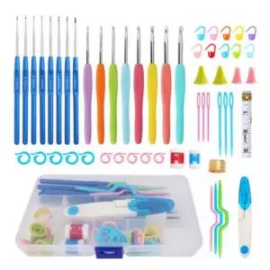 코바늘 풀세트 뜨개질 DIY 53P 케이스질 질소품 키링질 소품질 초보자질