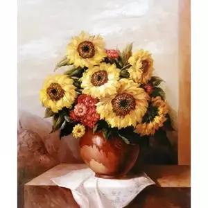 TBZ 명화 해바라기 3 (패브릭형) 보석십자수 40x50