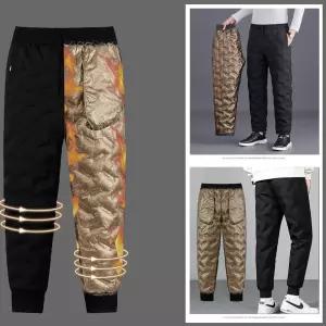 그래핀 반사발열 패딩팬츠 남자형 여자형 슬랙스 조거방풍바지 밑단스판밴형 골프 다운 오리털