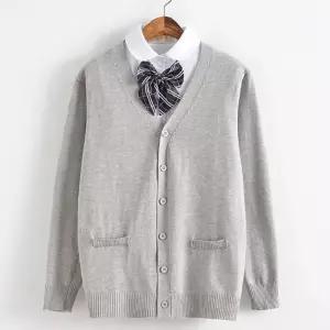 학생 캐주얼 가디건 니트 스쿨룩 단체복경량 웨어 코디 패션 롱가디건 여름 가을 겨울 라운드넥 기본 오버