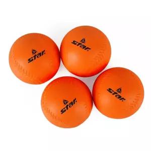 티볼 뉴 공세트 (4개입) 오렌지시합용 연식 연식볼 연습용 소프트 소프트볼 야구 야구볼 볼 시합볼