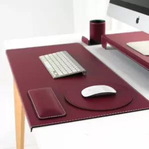 아리아라 가죽 VIP 마우스패드 손목쿠션 소형키보드 보호 받침 소품 받침대 홀더