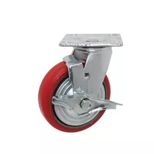 브레이크 회전형 중하중용 4 캐스터리어카 바퀴 운반카트 접이식핸드 대차