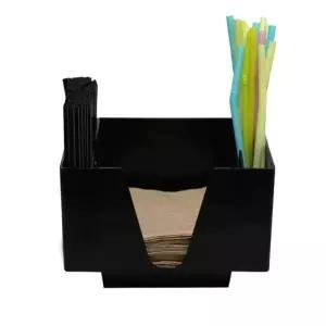 바케디 3구카페소품 다용도보관통 바케 업소용냅킨 빨대함 넵킨 보관함