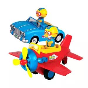 동우 뉴 뽀로로 푸시앤고 비행기와 자동차완구 장난감 미니카
