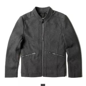 슬림핏 울모직 남자자켓 울자 겨울 남성 집업 모자 바이크 바이커