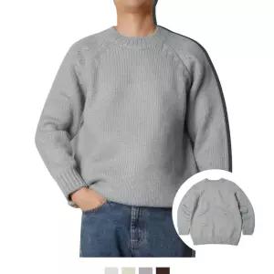 고중량 프리미엄 남자울니트 여자 커플 울니트 가을 겨울 맨투맨 라운드 두꺼운 두툼한