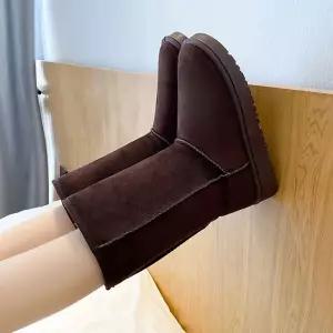 여자 겨울 외출 베이직 클래식 스타일 깔끔한 롱 미들 부츠양털슬리퍼 고무신 블로퍼 주방 뽀글이신발 여성