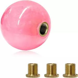 ZNDAW 원형 볼 시프트 노브 3개의 어댑터가 있는 마블 스타일 기어 레버 스틱 시프터 6단 수동 자동차