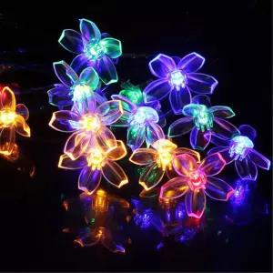 비타리토 태양광 LED 20구 플라워 전구 캠핑 트리장식 건전지 캠핑알 감성조명 앵두 장식등 크리스마스 줄
