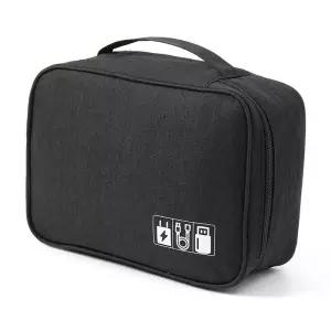 디지털하드파우치 블랙 케이블보관 멀티수납함여행치 충전기치 외장치 보조배터리치 이어폰치 USB케이스 파