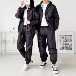 남녀공용 스웨드 땀복 후집업 운동복 세트 SD-250908 여자 다이어트 여름 부분 런닝 하체 헬스