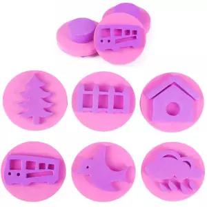 도장놀이 스탬프 키즈 퍼니 6종세트 (마을이야기) 미술 물감 학습 도구재료 용교구 만들기 맘아트 집콕 방