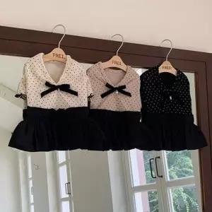 (코코아허니) 81CG벨벳리본도트원피스애완견옷 드레스 폴라 프릴 강아지 애견 반려견