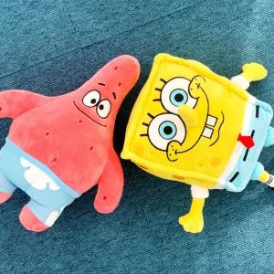 네모바지 스폰지밥 블루 인형 25cm 2종 택1어린이 캐릭터 뚱이루 장식 노랑 애니 봉제 선물용 귀여운 아이