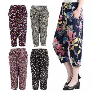 여자 7부반바지 빅사이즈 몸빼바지 여름 쿨바지 작업복 캠핑 휴가 밴딩반바지