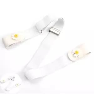 화이트 여성허리포인트 허리띠밴드 고무줄벨트 학생벨트