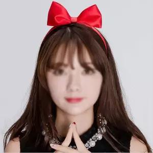 TBZ 파티행사소 빨간리본 공주장식 머리띠 헤어밴드머리띠