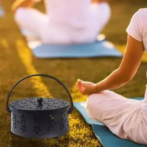 힐링요가 레트로 모기향 연소기 1개 색상 랜덤벌레용 벌레 끄기 안전 로연