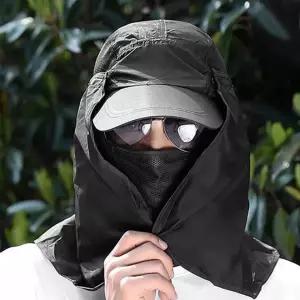 이루앤 안면 마스크 겸용 가벼운 썬캡(블랙)