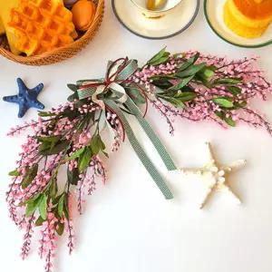 인디핑크 가렌더 조화 리스 벽걸이장식장식 가랜더 가더 걸이더 더리스 꽃장식