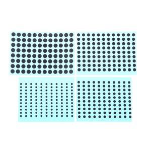 [호환품](F)직경 3/4/5/6 MM 4가지 크기 검정색 전도성 고무 패드 IR 원격 제어용 수리 키트 버튼