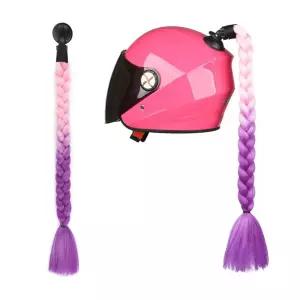 삼에스 오토바이 헬멧 장식 드레드락 B37-016핑크퍼플스티커 악마뿔 악마 용품 소품