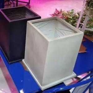 모던 수지 마블정사각 골드그레이 23x23x32cm 화분디자인 인테리어 심플 꽃화분 화초 분갈이 예쁜 감성 수