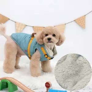 큰 강아지 찍찍이 하네스 3초 패딩 블루 점퍼 겨울 조끼 경량 아우터 겨울옷 애견 중형견