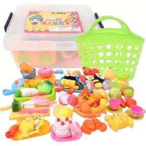 비비의 썰기 리빙박스 bb cut 시장바구니 과일 야채모형 소꿉 주방놀이 소품자르기 장난감 키친 역할 어린