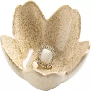 플라워 링 홀더 접시 세라믹 주얼리 트레이 작은 장신구 그릇 귀여운 반지 에스테틱 룸 장식 여성용