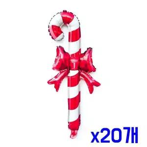 [셀러에이드]TBZ 크리스마스파티 캔디지팡이 장식스틱 x20개 파티세트