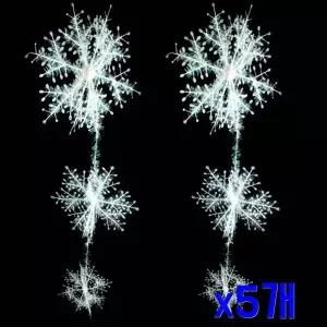 [셀러에이드]TBZ 크리스마스장식 DIY 눈꽃3단모빌 x5개 파티세트