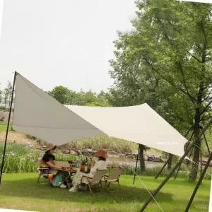 대형 헥사타프 5M 캠핑 그늘막 세트 고밀도 방수 자외선차단