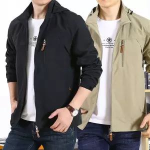 남성 아웃도어 스타일 캐주얼 외출 등산 바람막이 자켓 루즈핏 빅사이즈 오버 핏룩 남자점퍼 상의 아우터