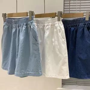 여자 데일리 밴딩 A라인 데님 숏팬츠 3컬러청반바지 여성반 버뮤다 버뮤다반