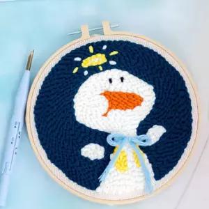 DIY 자수 펀치 니들 패키지 세트 쉬운 취미용키트 도안 인테리어 용품 식물 꽃키트 나무도안 집순이 돌이DI